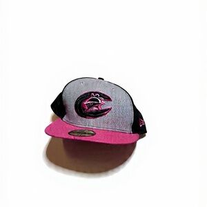 Gray and Pink Cap